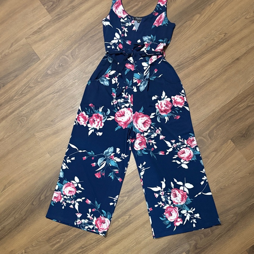 Floral Navy Jumpsuit